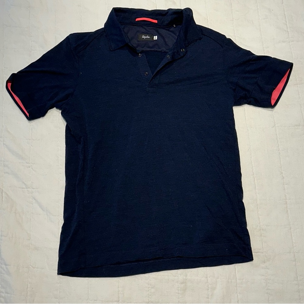 Medium Rapha blue polo shirt